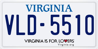 VA license plate VLD5510