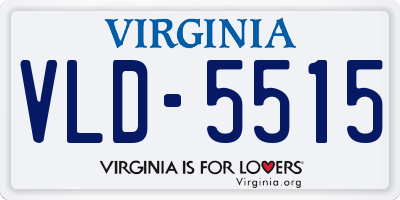 VA license plate VLD5515