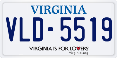 VA license plate VLD5519