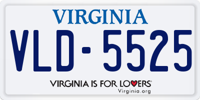 VA license plate VLD5525