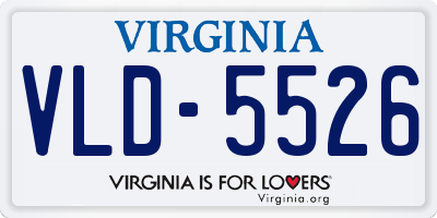 VA license plate VLD5526