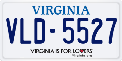 VA license plate VLD5527