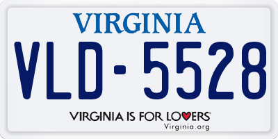 VA license plate VLD5528