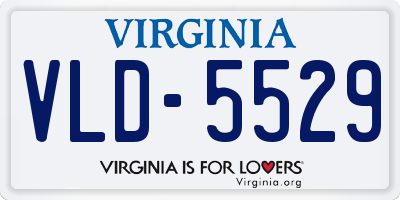 VA license plate VLD5529