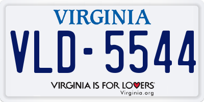 VA license plate VLD5544
