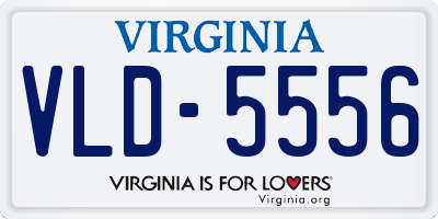 VA license plate VLD5556
