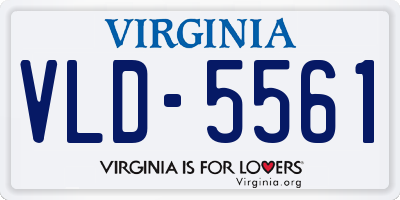 VA license plate VLD5561