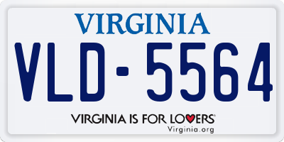 VA license plate VLD5564