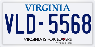 VA license plate VLD5568