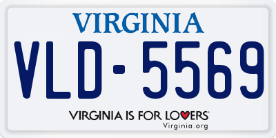 VA license plate VLD5569