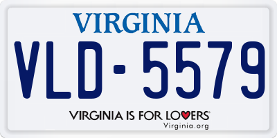 VA license plate VLD5579