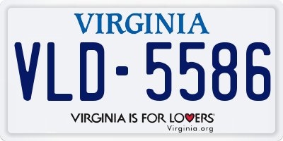 VA license plate VLD5586