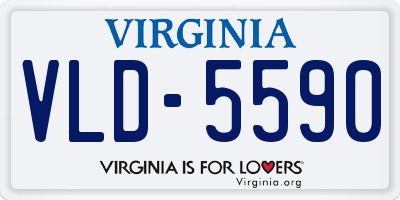VA license plate VLD5590