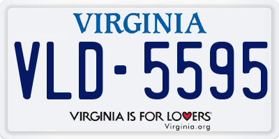 VA license plate VLD5595