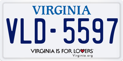 VA license plate VLD5597