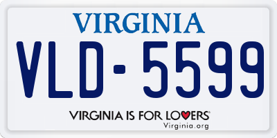 VA license plate VLD5599