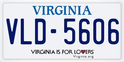 VA license plate VLD5606