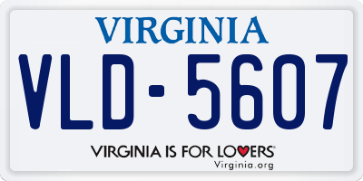 VA license plate VLD5607