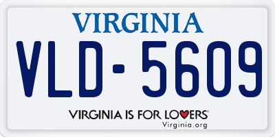 VA license plate VLD5609