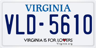 VA license plate VLD5610