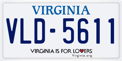 VA license plate VLD5611