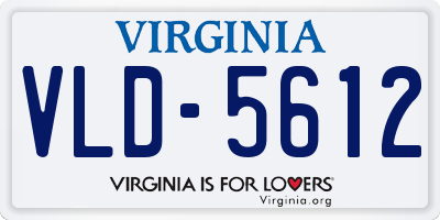 VA license plate VLD5612