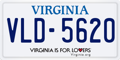 VA license plate VLD5620