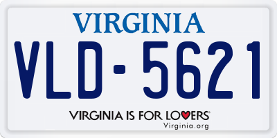 VA license plate VLD5621