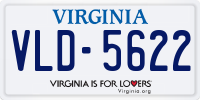 VA license plate VLD5622