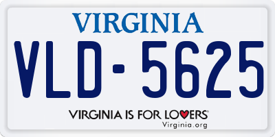 VA license plate VLD5625