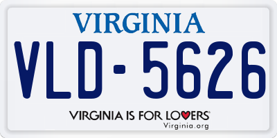 VA license plate VLD5626