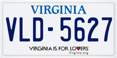 VA license plate VLD5627