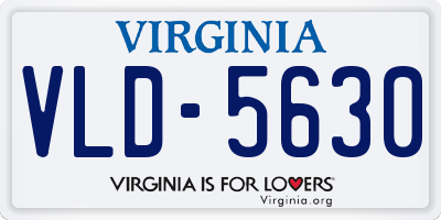 VA license plate VLD5630