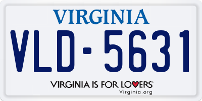VA license plate VLD5631