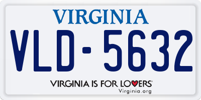 VA license plate VLD5632