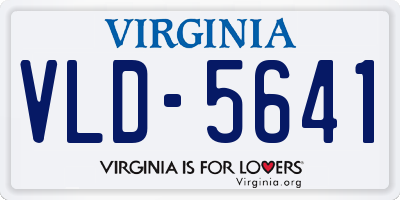 VA license plate VLD5641