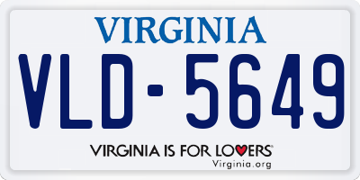 VA license plate VLD5649