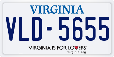 VA license plate VLD5655
