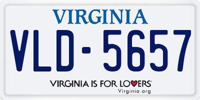 VA license plate VLD5657