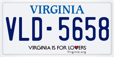 VA license plate VLD5658