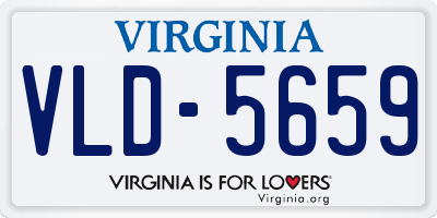 VA license plate VLD5659