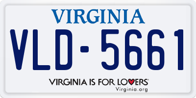 VA license plate VLD5661