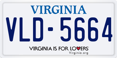 VA license plate VLD5664