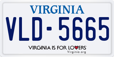 VA license plate VLD5665