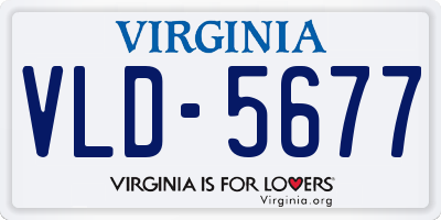 VA license plate VLD5677