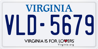 VA license plate VLD5679