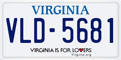 VA license plate VLD5681