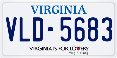 VA license plate VLD5683