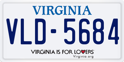 VA license plate VLD5684