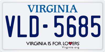 VA license plate VLD5685